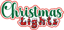 Christmas Lights - Scrapbook Page Title Sticker