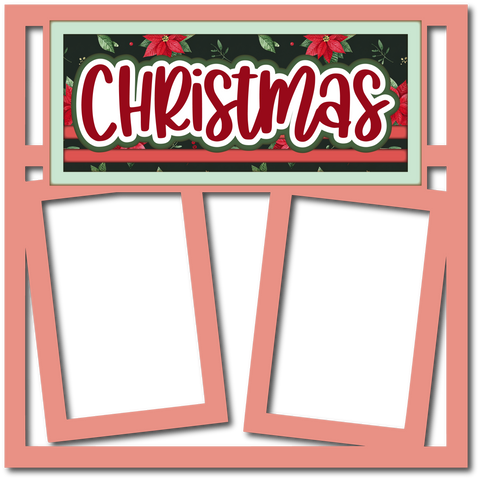 Christmas - 2 Frames - Scrapbook Page Layered Overlay Kit