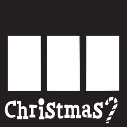 Christmas - 3 frames- Candy Cane - Scrapbook Page Overlay