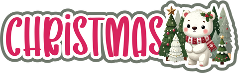 Christmas - Scrapbook Page Title Sticker