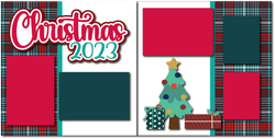 Christmas 2023 - Printed Premade Scrapbook (2) Page 12x12 Layout