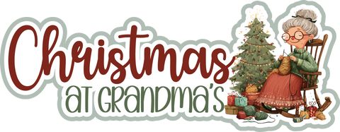 Christmas at Grandma's  - Scrapbook Page Title Die Cut