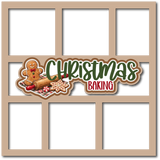 Christmas Baking - 6 Frames - Scrapbook Page Layered Overlay Kit