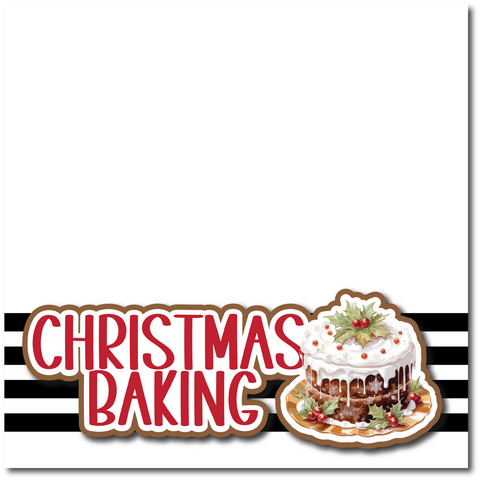 Christmas Baking - Printed Premade Scrapbook Page 12x12 Layout