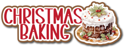 Christmas Baking - Scrapbook Page Title Sticker