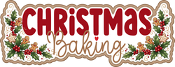 Christmas Baking - Scrapbook Page Title Sticker