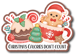 Christmas Calories Don't Count - Scrapbook Page Title Sticker