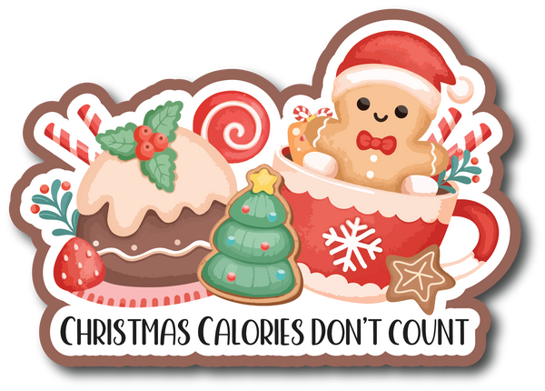 Christmas Calories Don't Count - Scrapbook Page Title Sticker