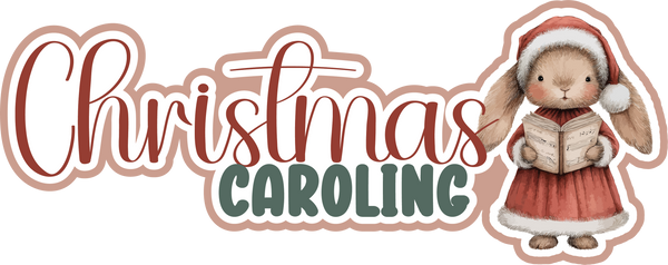 Christmas Caroling - Scrapbook Page Title Sticker