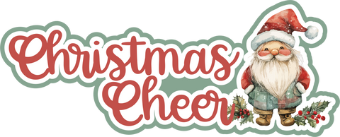 Christmas Cheer - Scrapbook Page Title Die Cut