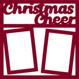Christmas Cheer - 2 Vertical Frames - Scrapbook Page Overlay Die Cut