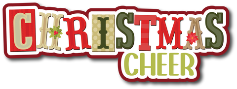 Christmas Cheer - Scrapbook Page Title Die Cut