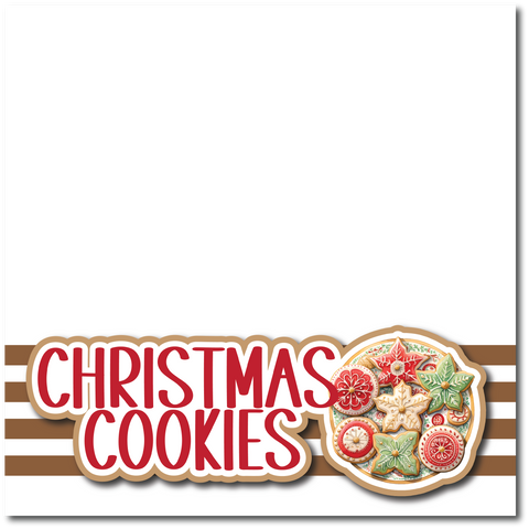 Christmas Cookies - Printed Premade Scrapbook Page 12x12 Layout