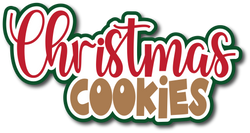 Christmas Cookies - Scrapbook Page Title Die Cut