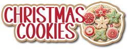 Christmas Cookies - Scrapbook Page Title Die Cut