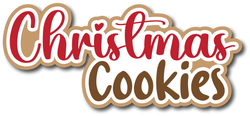 Christmas Cookies - Scrapbook Page Title Die Cut