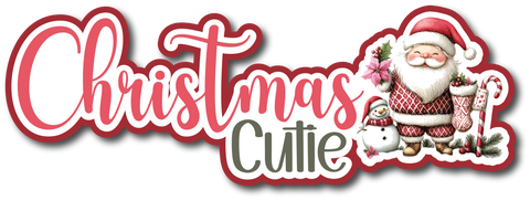 Christmas Cutie - Scrapbook Page Title Sticker