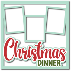 Christmas Dinner - 3 Frames - Layered Overlay - Digital Cut File - SVG - INSTANT DOWNLOAD