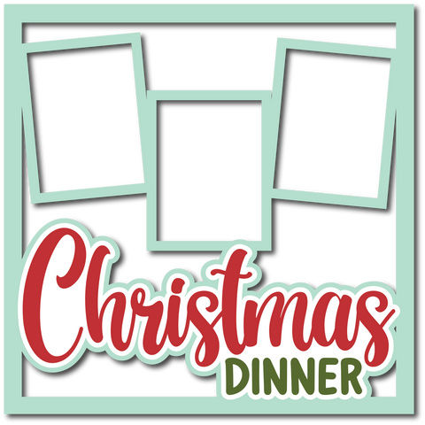 Christmas Dinner - 3 Frames - Layered Overlay - Digital Cut File - SVG - INSTANT DOWNLOAD