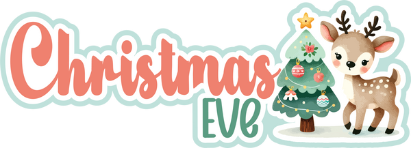 Christmas Eve - Scrapbook Page Title Die Cut