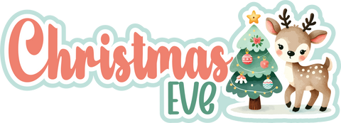 Christmas Eve - Scrapbook Page Title Sticker