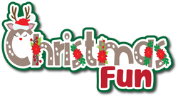 Christmas Fun - Scrapbook Page Title Sticker