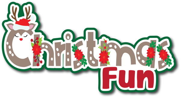 Christmas Fun - Scrapbook Page Title Sticker