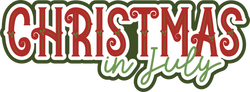 Christmas in July - Scrapbook Page Title Die Cut