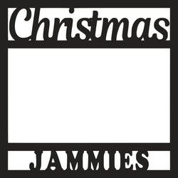 Christmas Jammies - Scrapbook Page Overlay Die Cut - Choose a Color