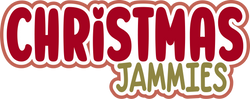 Christmas Jammies - Scrapbook Page Title Sticker