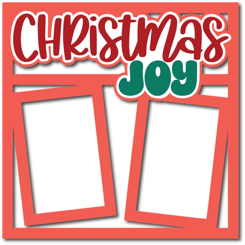 Christmas Joy - 2 Frames - Layered Overlay - Digital Cut File - SVG - INSTANT DOWNLOAD