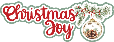 Christmas Joy - Scrapbook Page Title Sticker