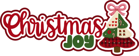 Christmas Joy - Scrapbook Page Title Die Cut