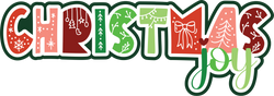 Christmas Joy - Scrapbook Page Title Die Cut