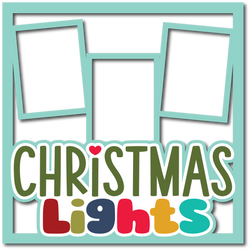 Christmas Lights - 3 Frames - Layered Overlay - Digital Cut File - SVG - INSTANT DOWNLOAD