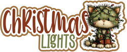 Christmas Lights - Scrapbook Page Title Sticker