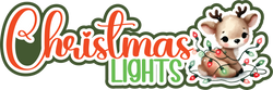 Christmas Lights - Scrapbook Page Title Sticker