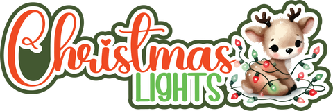 Christmas Lights - Scrapbook Page Title Sticker