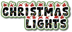 Christmas Lights - Scrapbook Page Title Die Cut