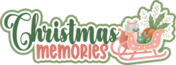 Christmas Memories - Scrapbook Page Title Die Cut