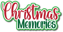 Christmas Memories - Scrapbook Page Title Die Cut