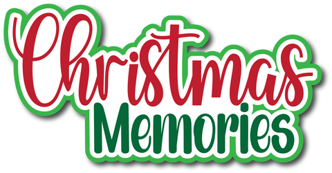 Christmas Memories - Scrapbook Page Title Die Cut