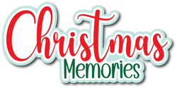 Christmas Memories - Scrapbook Page Title Die Cut