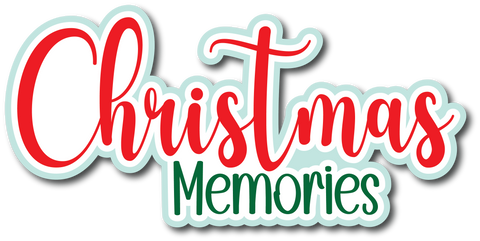 Christmas Memories - Scrapbook Page Title Sticker