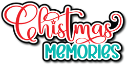 Christmas Memories - Scrapbook Page Title Die Cut