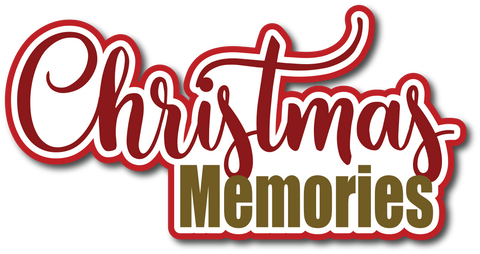 Christmas Memories - Scrapbook Page Title Die Cut