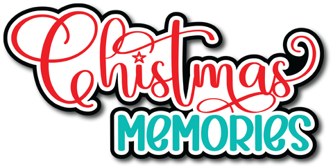 Christmas Memories - Scrapbook Page Title Sticker