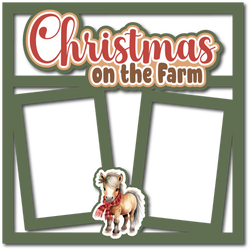 Christmas on the Farm - 2 Frames - Scrapbook Page Layered Overlay Kit