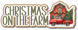 Christmas on the Farm - Scrapbook Page Title Sticker