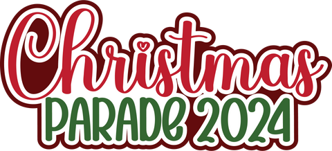 Christmas Parade 2024 - Scrapbook Page Title Die Cut